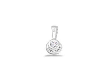 Rhodium Plated | Solitaire Stud Pendants